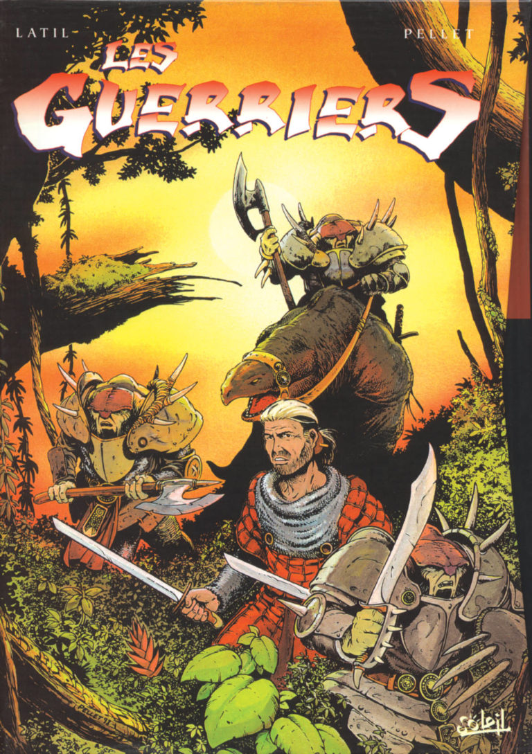 Couverture du coffret des tomes 1 à 4 de la série Les Guerriers